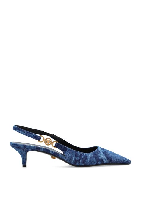 ladies versace shoes|Versace denim shoes.